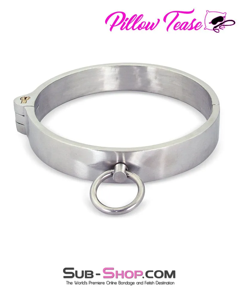 0634AR-SIS      Stainless Steel Lock Domme and Keys Sissy Boi Bondage Slave Collar