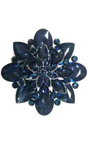 06672 Montana Blue Chunky Flower brooch