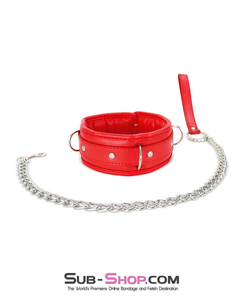 2497MQ      Locking Padded Red Collar and Leash Set