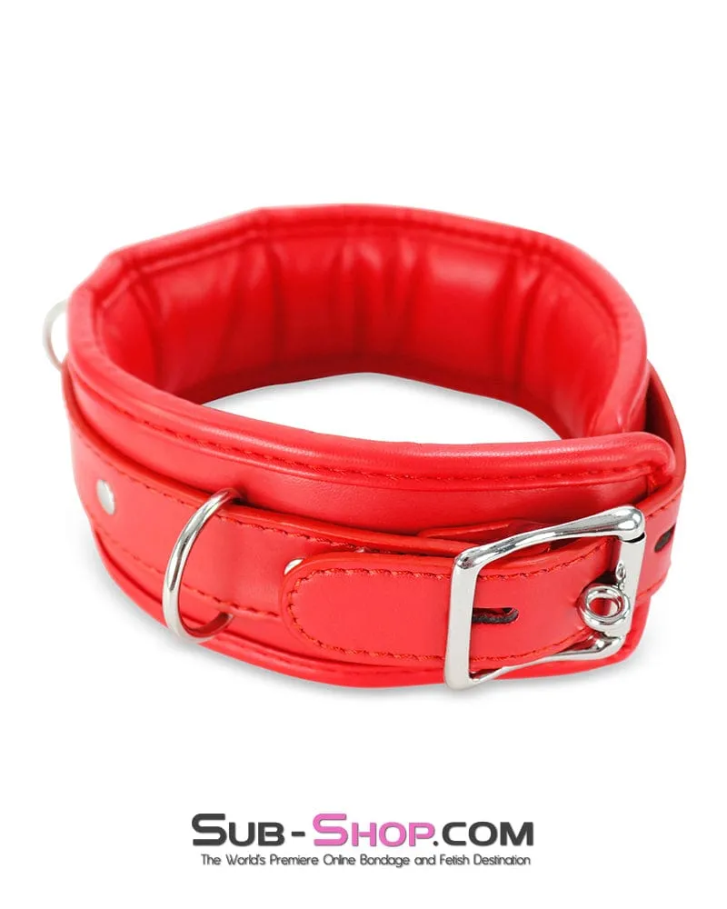 2497MQ      Locking Padded Red Collar and Leash Set