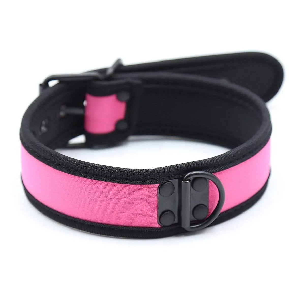 2610MQ-SIS      Pretty Boi Sissy Pink Sissy Mistress Neoprene Lined Soft Bondage Play Collar