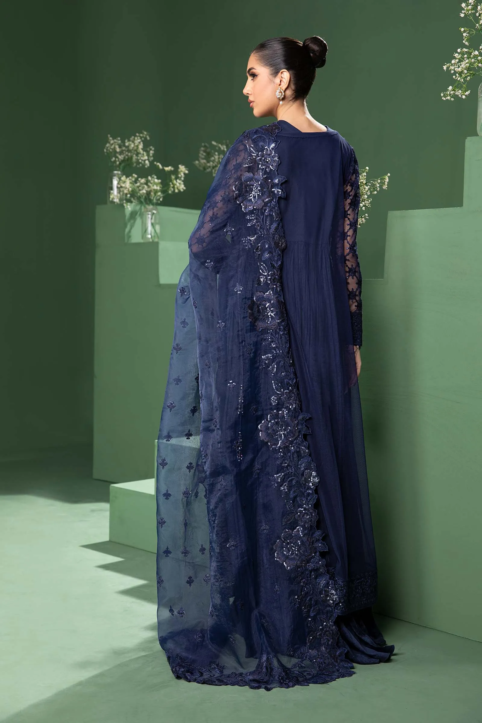 3 Piece Embroidered Net Suit | SF-W24-44