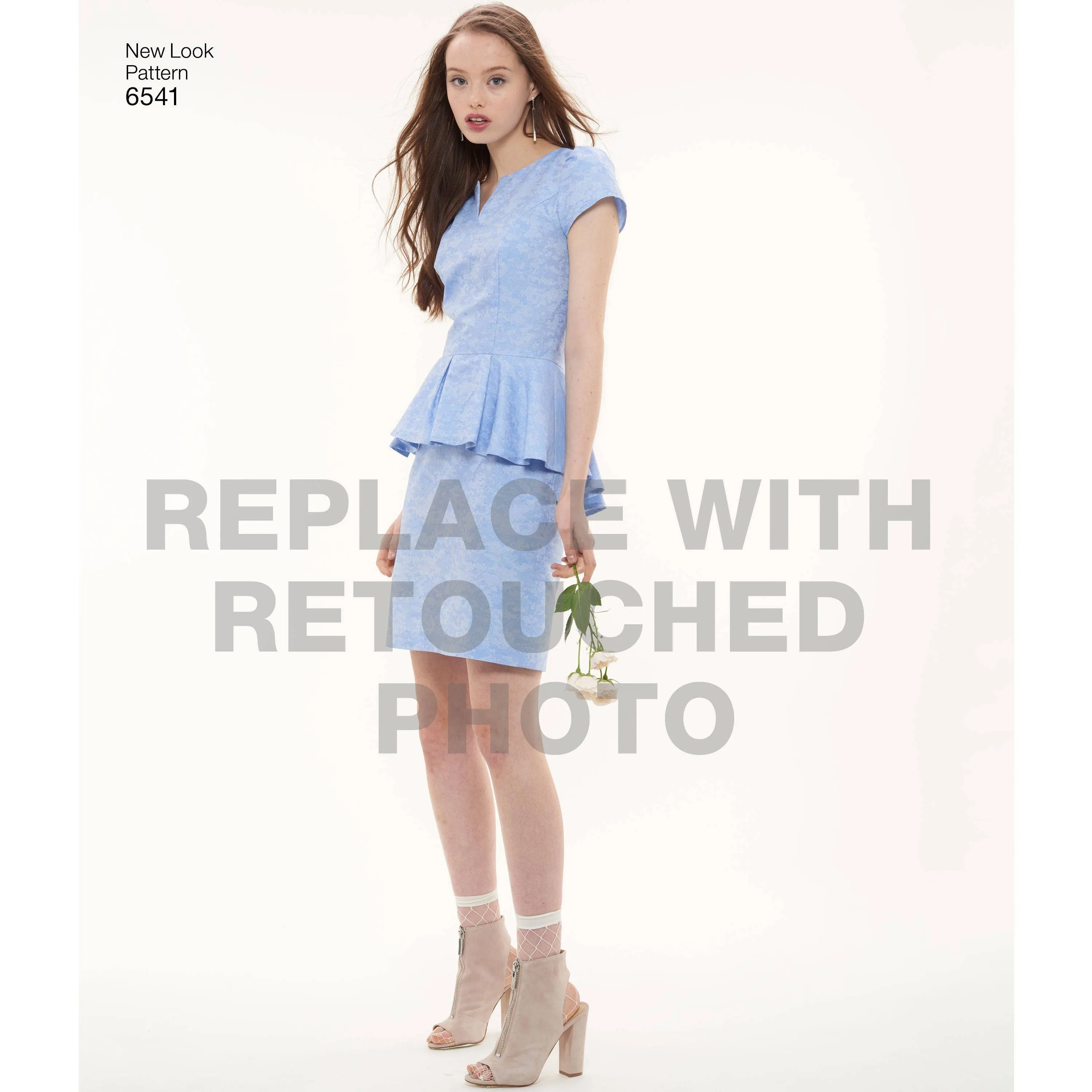 6541 New Look Pattern 6541 Misses' Peplum Dress