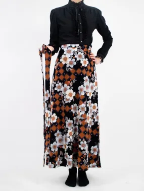 70s maxi skirt with matching belt