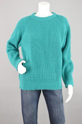 90s St. John's Bay Chunky Knit Teal Sweater Women's Large