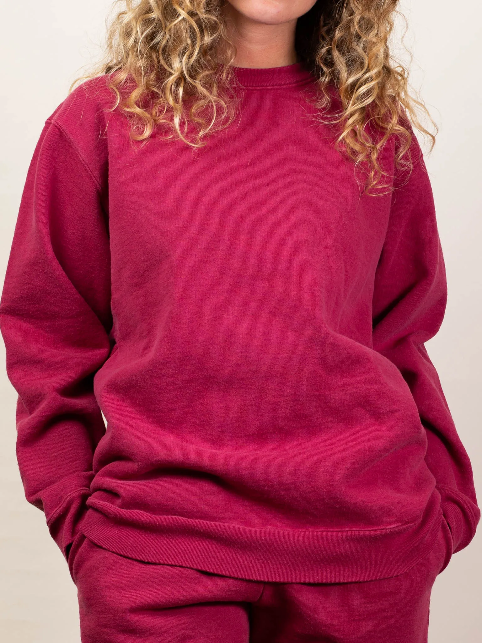 Adult Cotton Fleece LS Crew