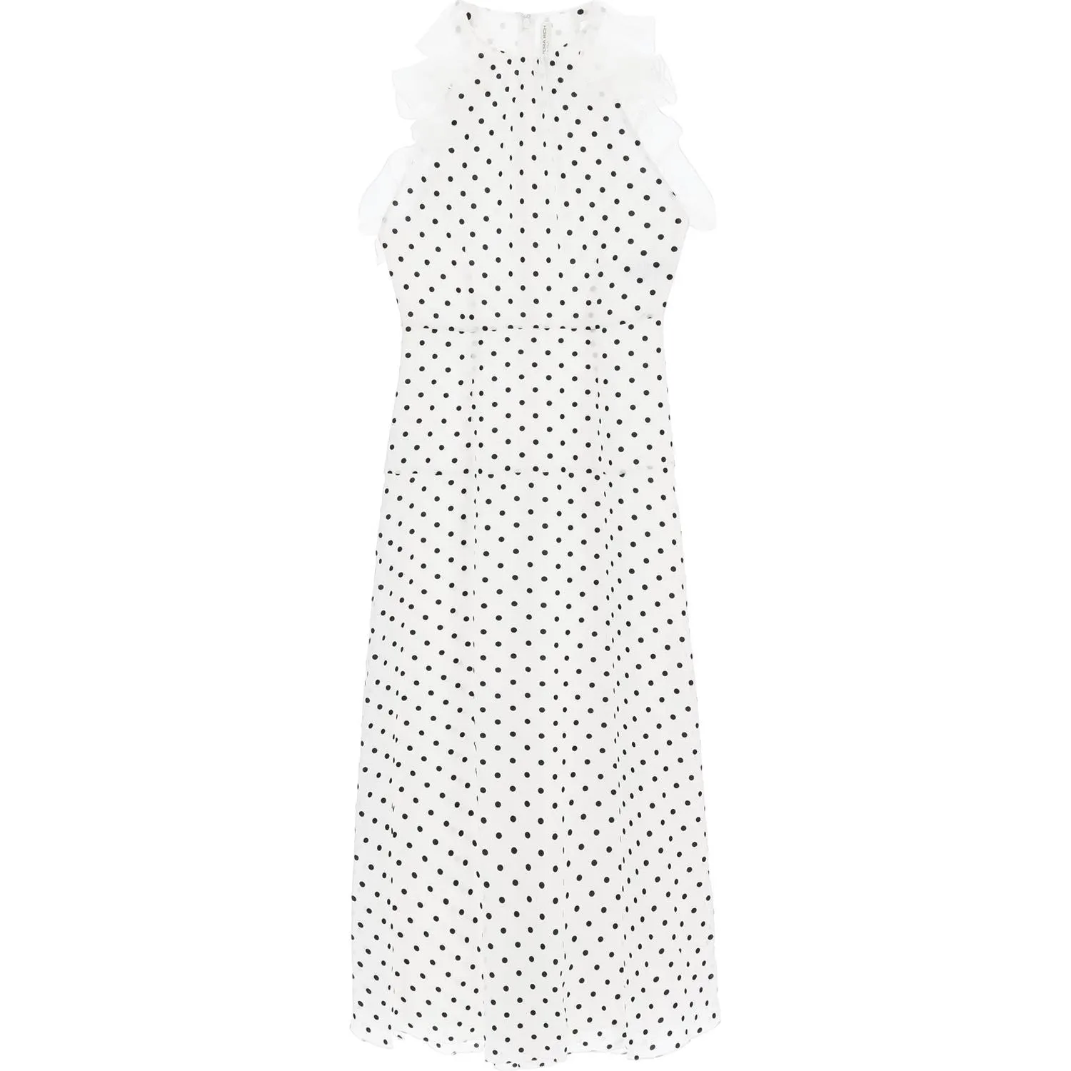 Alessandra Rich sleeveless maxi dress in polka