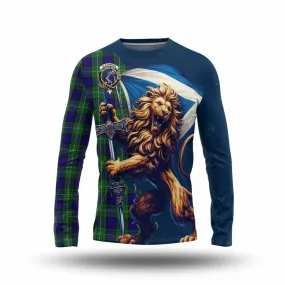 Alexander Tartan Family Crest Long Sleeve T-Shirt with Scottish Majestic Lion