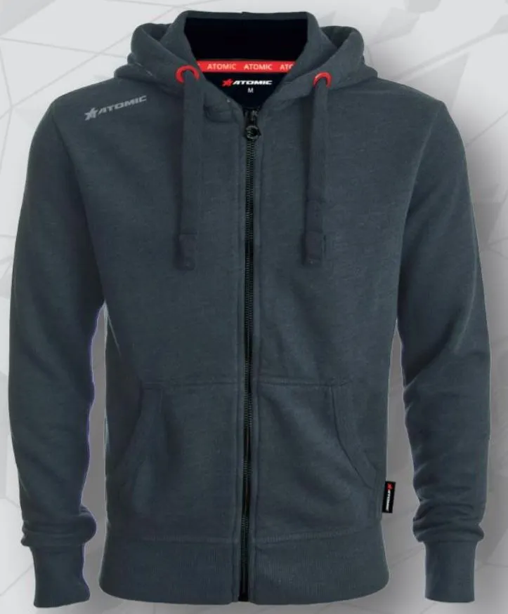 ATOMIC MOTORSPORT COLLECTION AMC-003-M Lightweight Full-Zip Hoodie, dark grey, size M