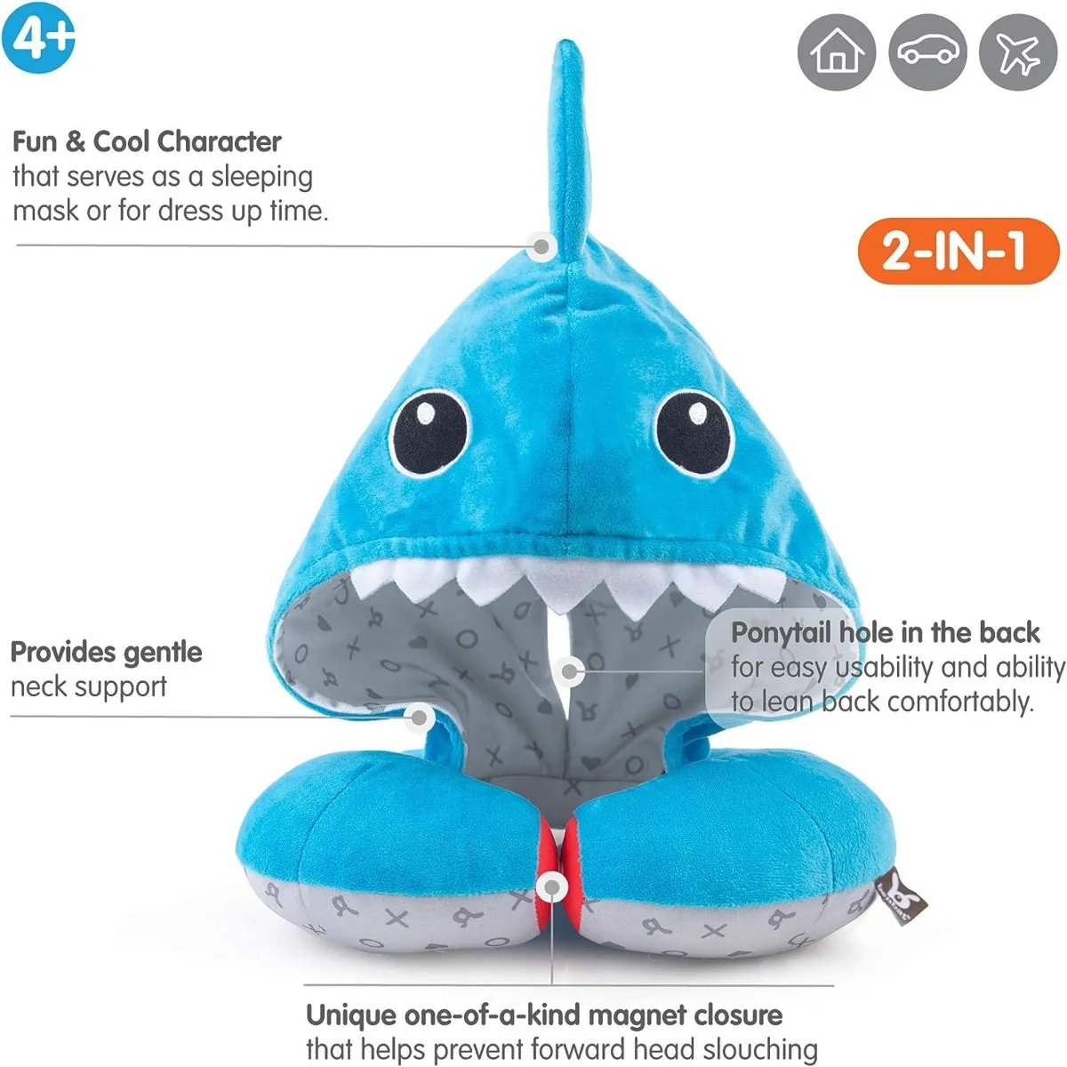 Benbat - Shark Hoodie Soft Headrest