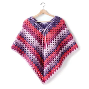 Bernat Girl's Crochet Poncho