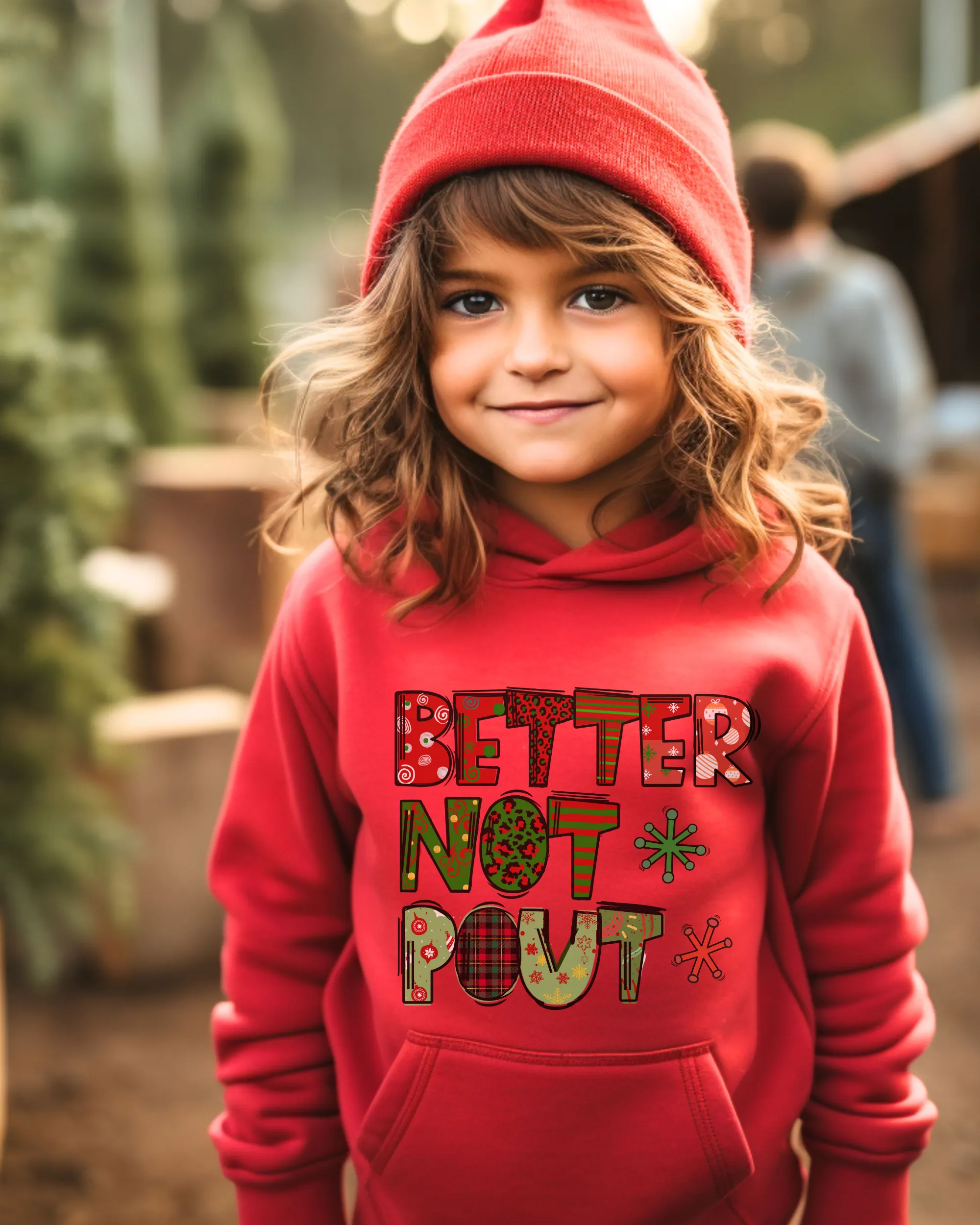 Better Not Pout Kids Hooded Sweatshirt, Cute Kids Christmas Hoodie