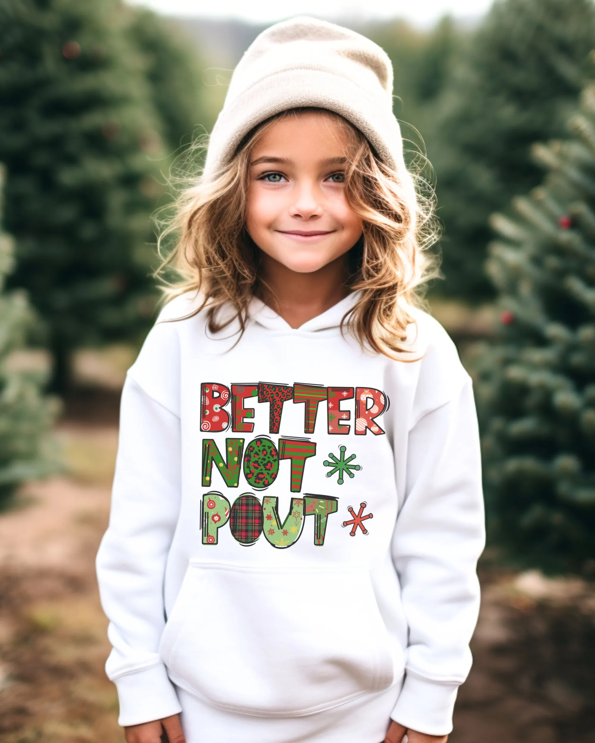 Better Not Pout Kids Hooded Sweatshirt, Cute Kids Christmas Hoodie