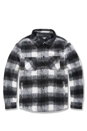 Big Men's See You In Paradise Flannel Shacket (Black)