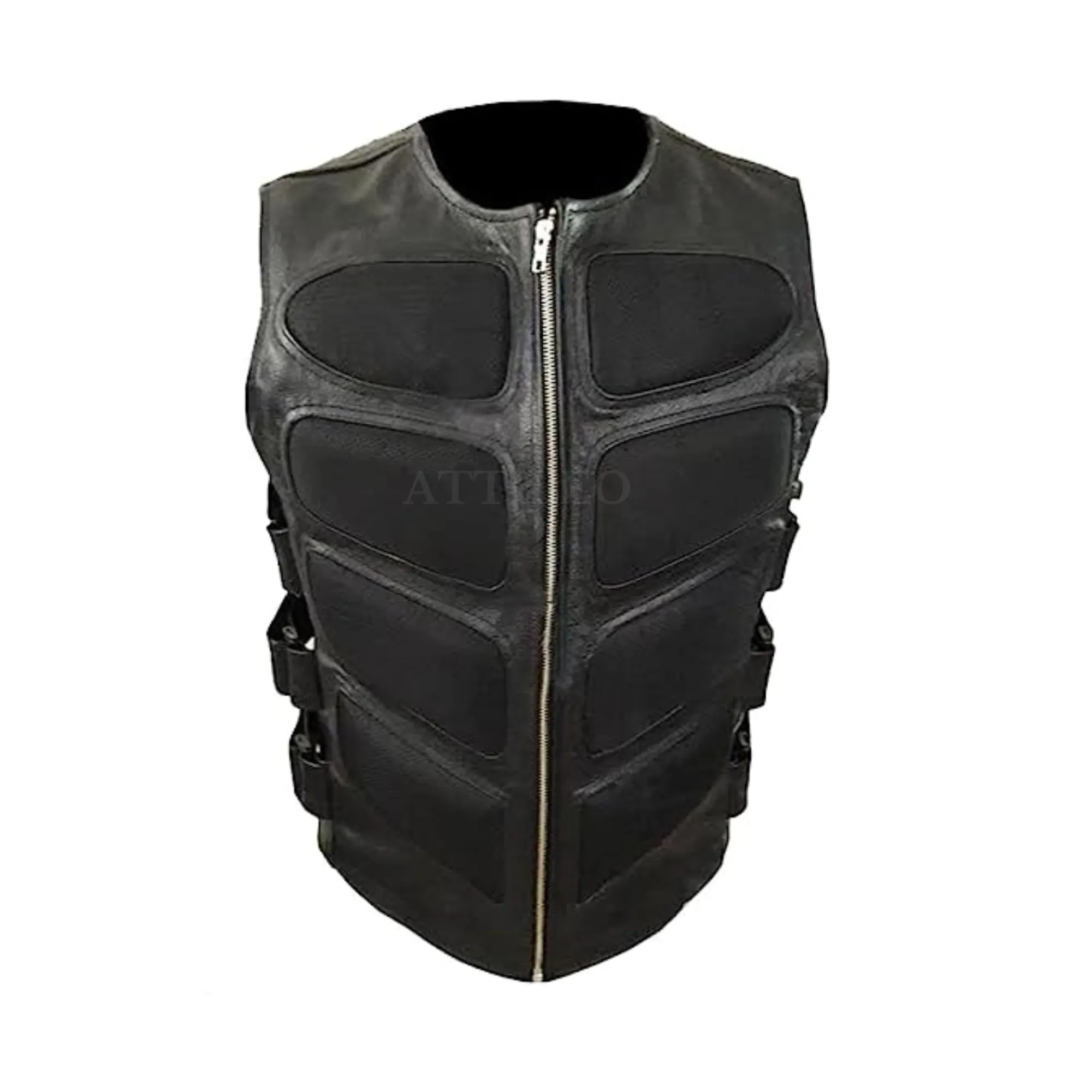 Black Leather Vest for Men