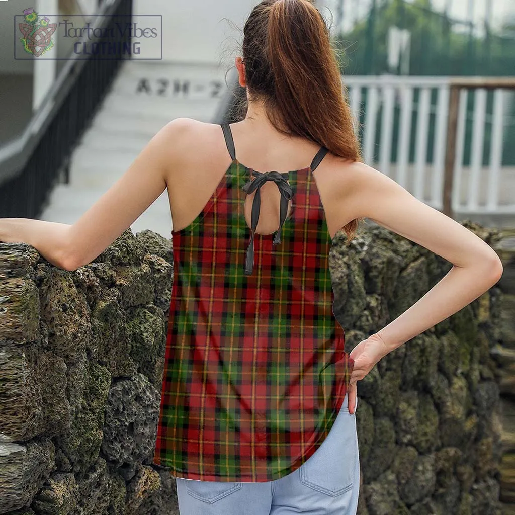 Blackstock Red Dress Tartan Loose Halter Neck Camisole