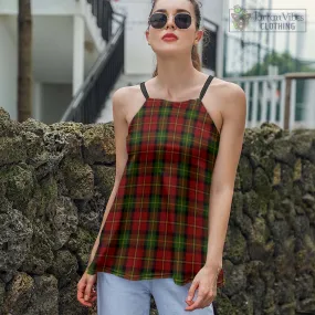 Blackstock Red Dress Tartan Loose Halter Neck Camisole