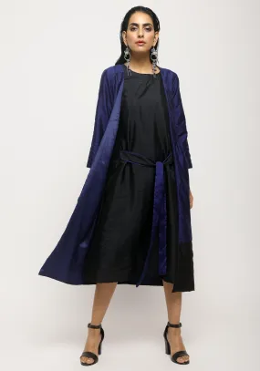 Blue Black Jacket Dress Set