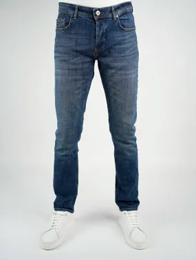 Blue Slim Straight Jeans