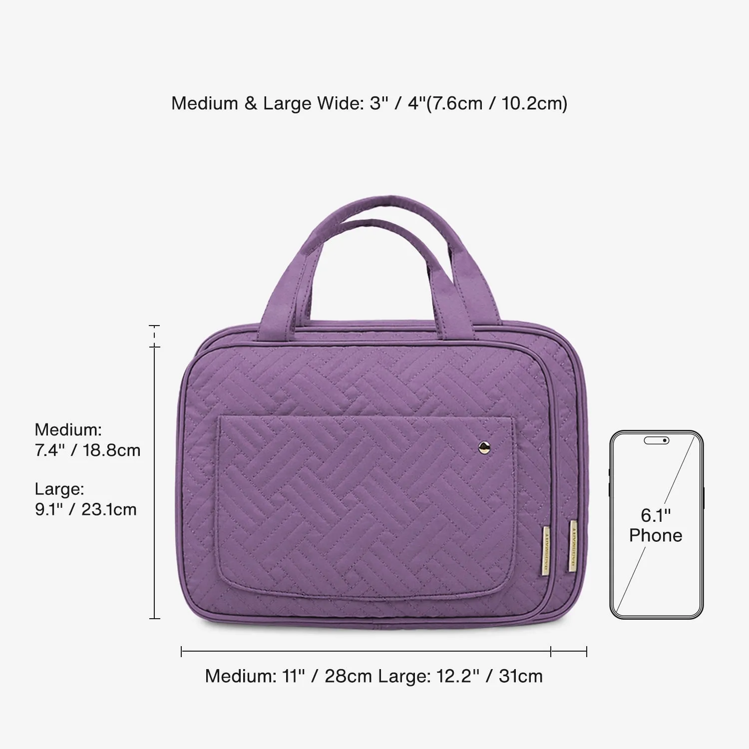 Bonchemin Purple The Space Saver Toiletry Bag