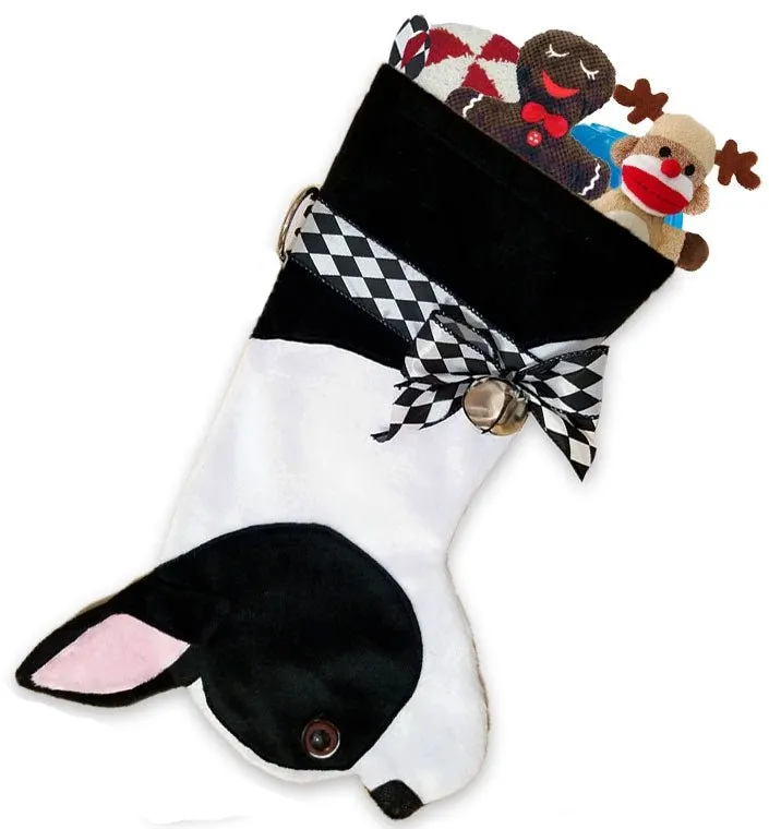 Boston Terrier Decorative Dog Christmas Stocking