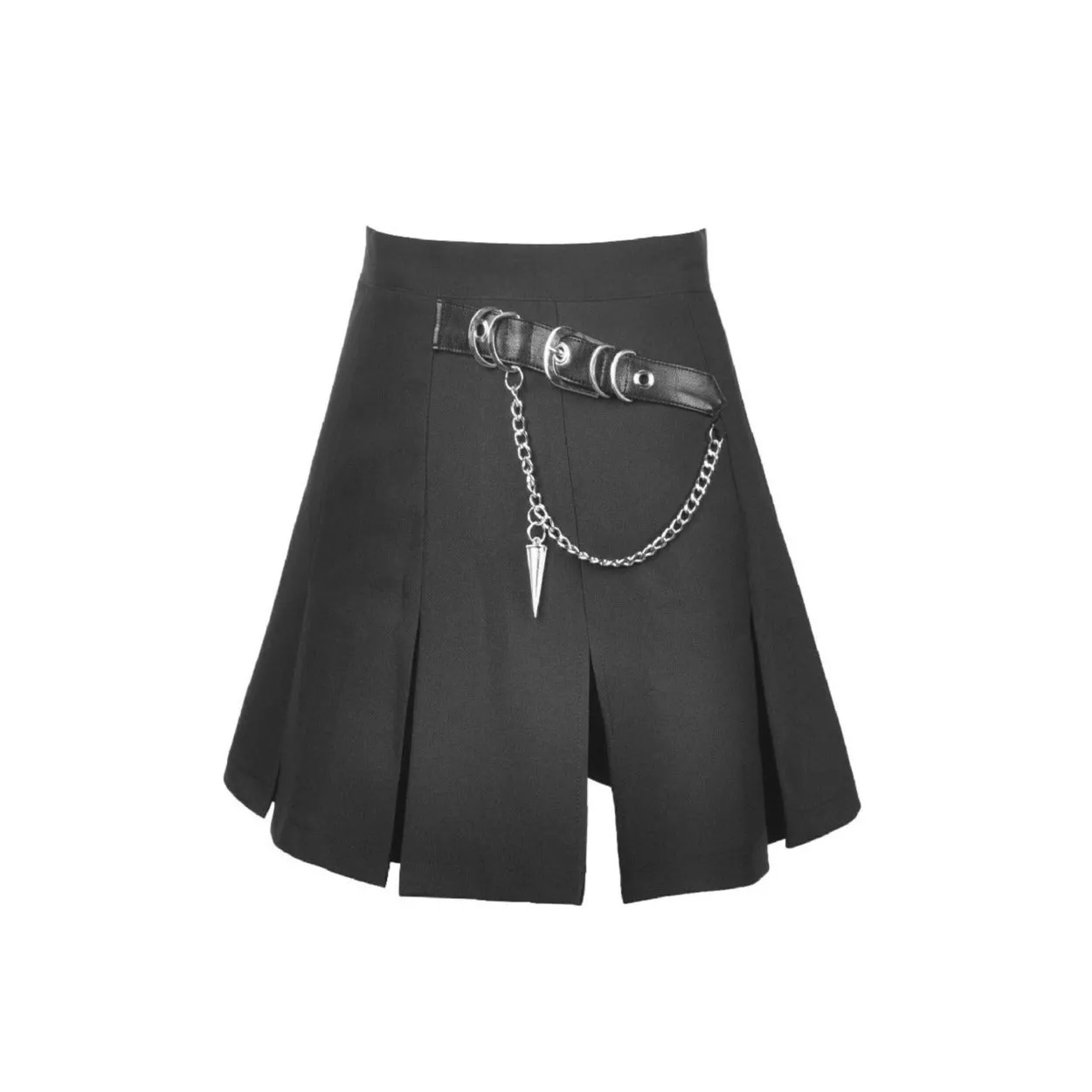 Buckled Chain Mini Skirt