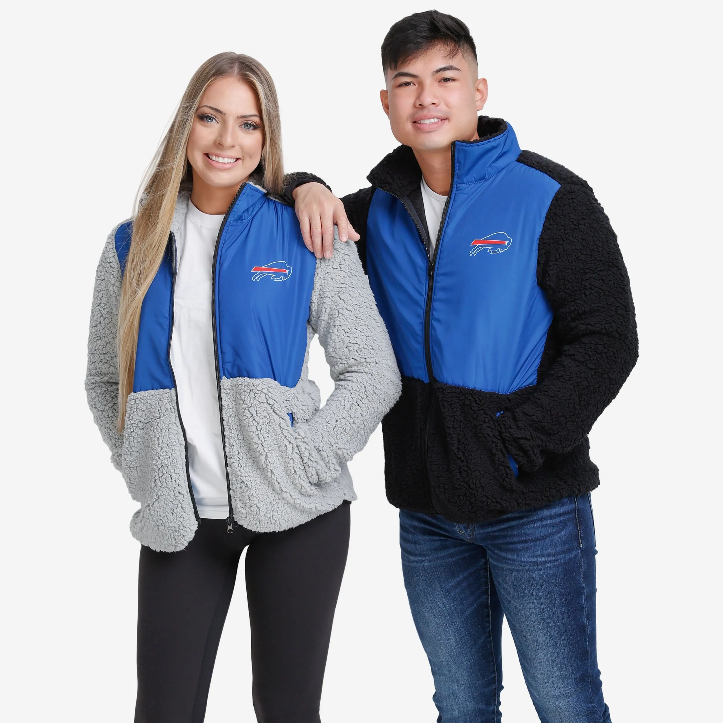 Buffalo Bills Womens Sherpa Soft Zip Up Jacket