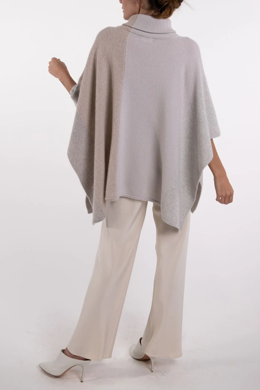 CASHMERE PATCHWORK PONCHO