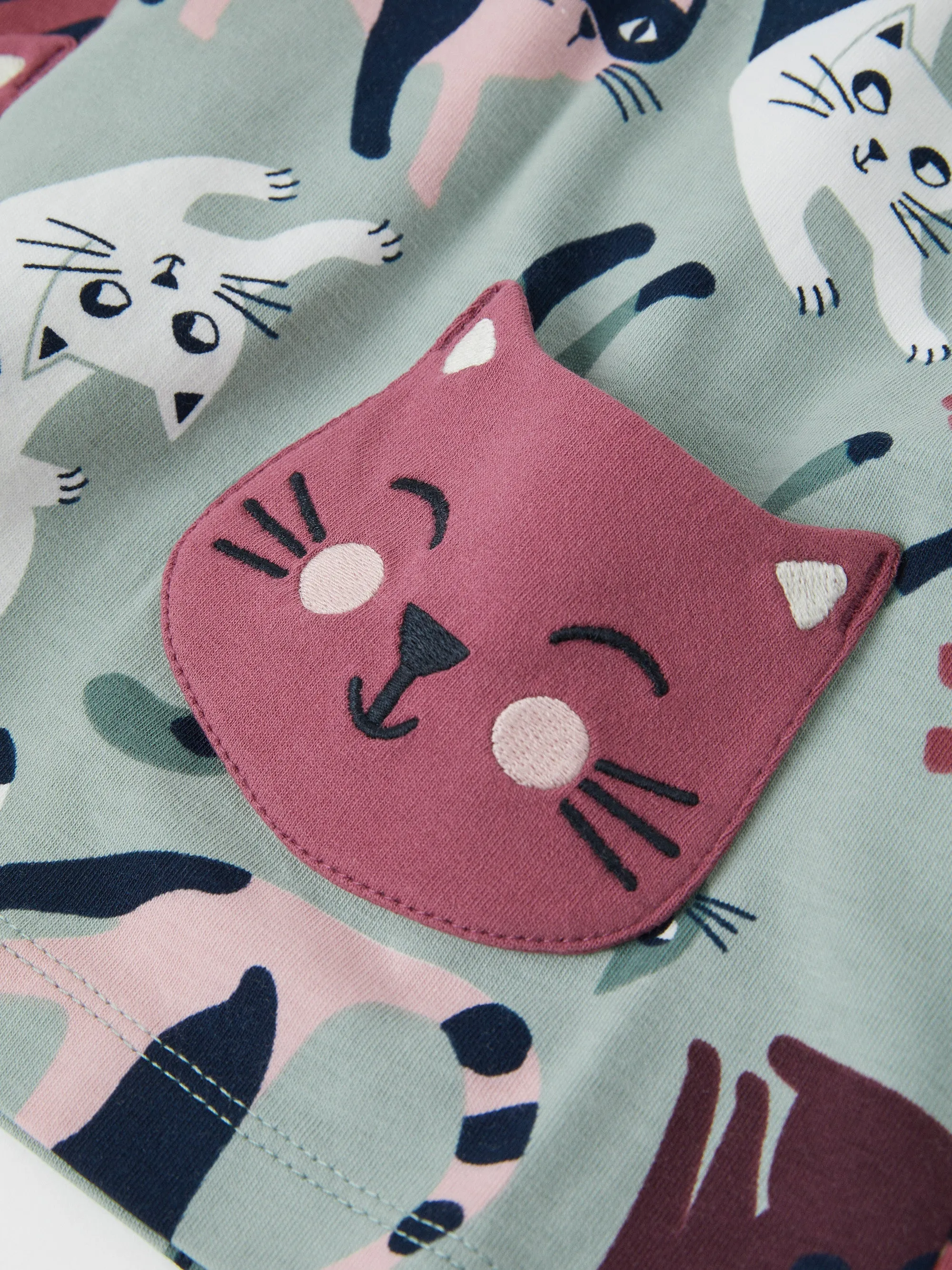 Cat Print Kids Top