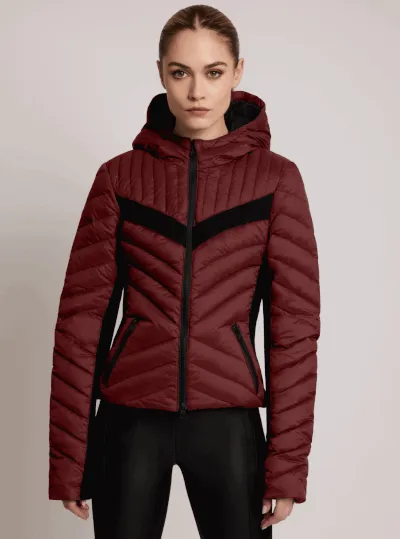 Chevron Stripe Down Filled Puffer Jacket