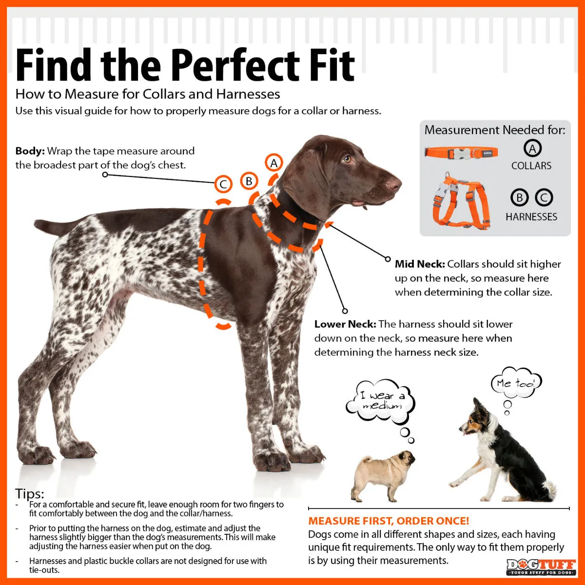 Classic Orange Dog Harness