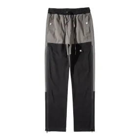 Color Block Side Zip Casual Pants