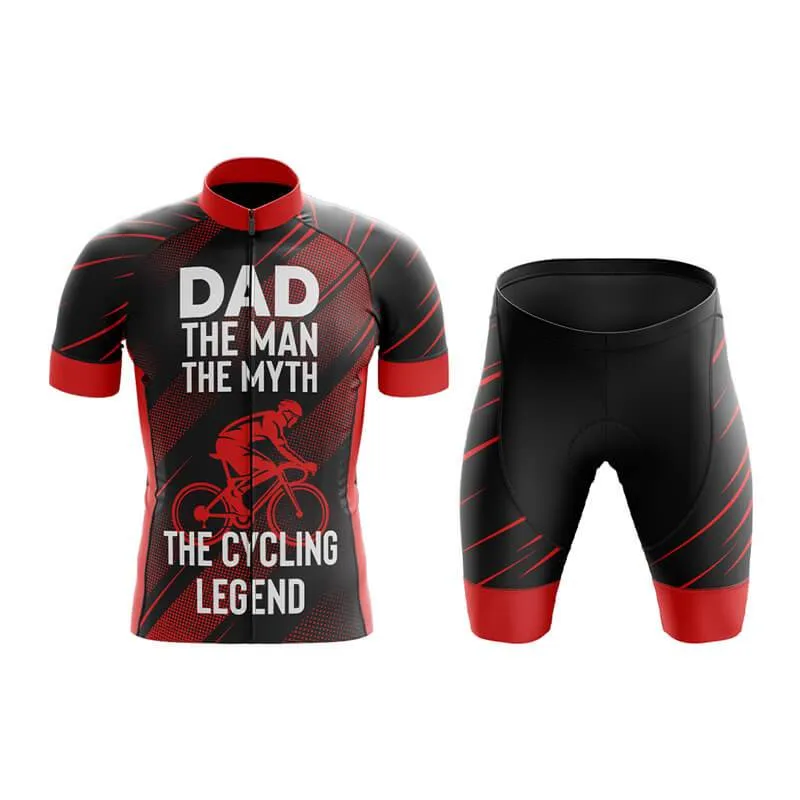 Dad The Cycling Legend (Red) Club Cycling Kit