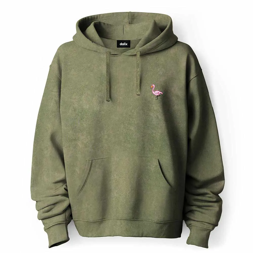 Dalix Flamingo Mineral Wash Hoodie