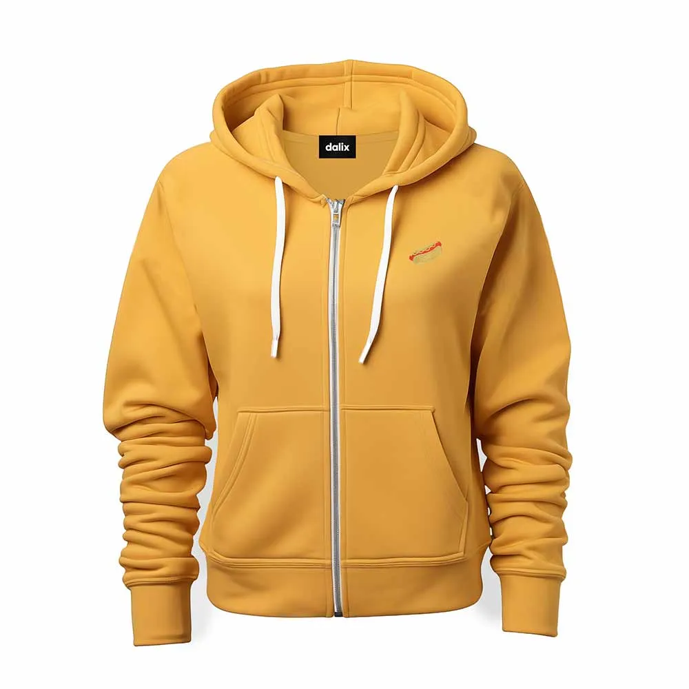 Dalix Hot Dog Zip Hoodie