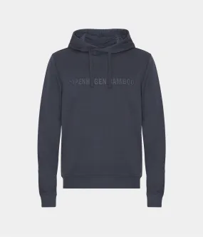 Dark grey bamboo hoodie with logo