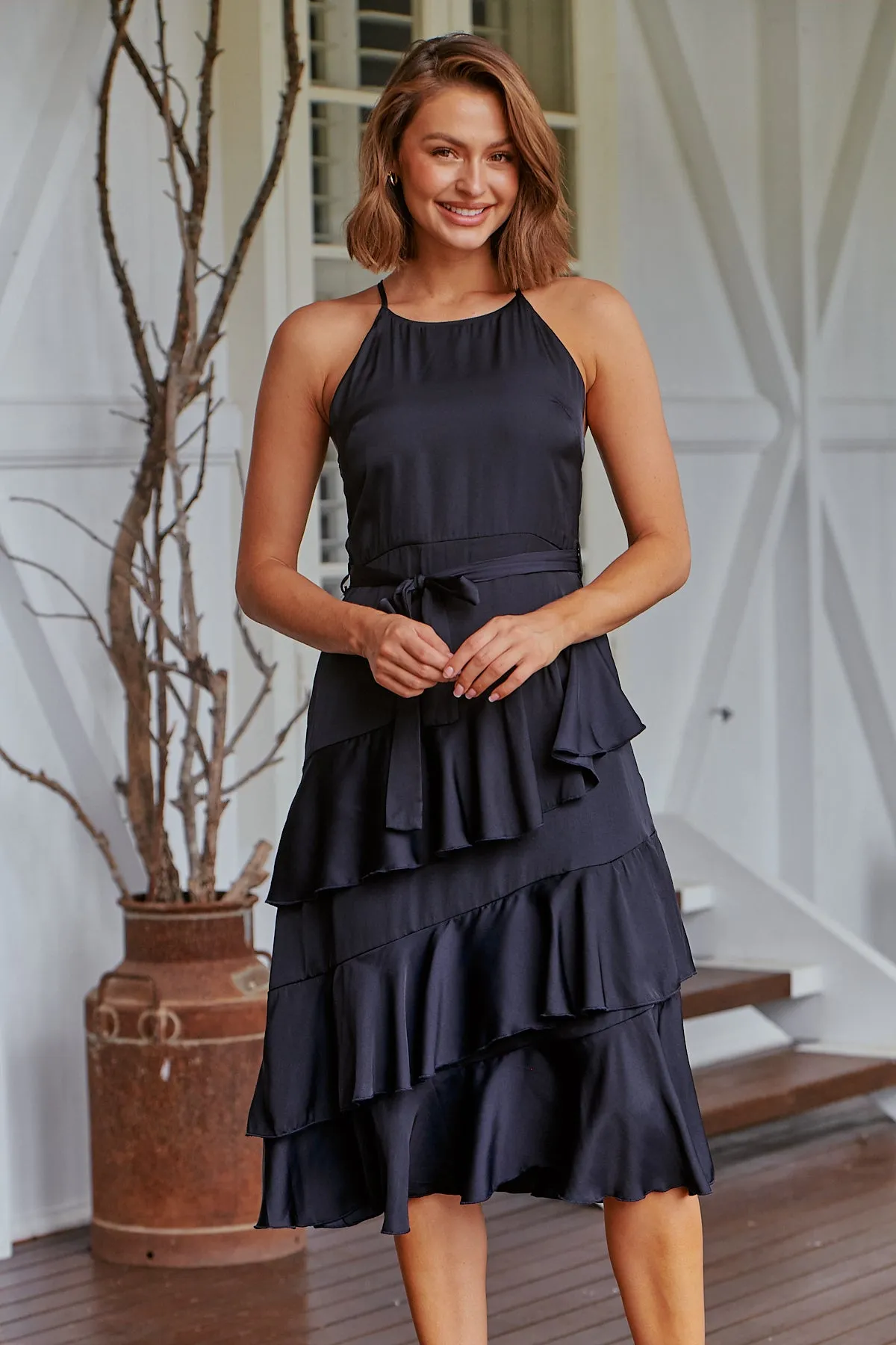 Dawn Dark Ink Evening Dress