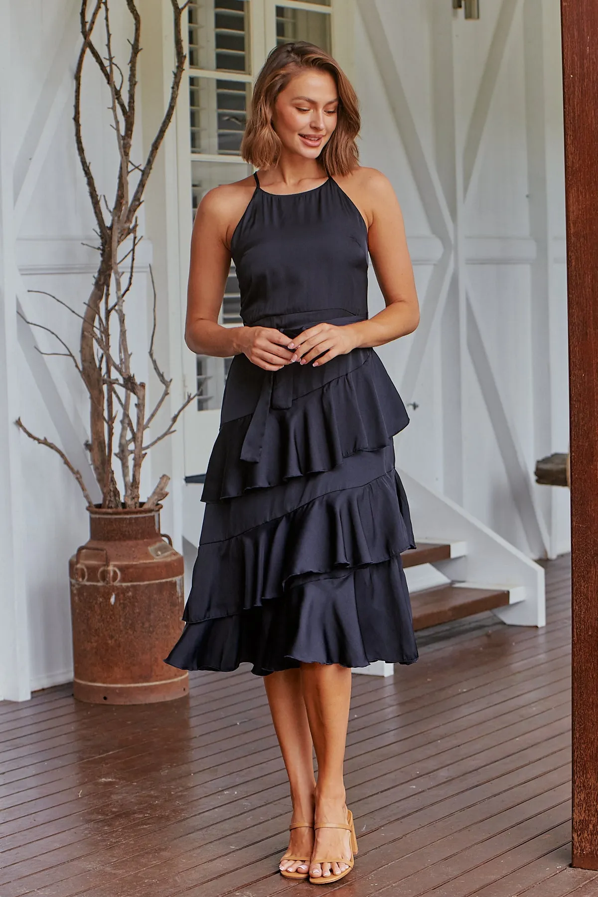 Dawn Dark Ink Evening Dress