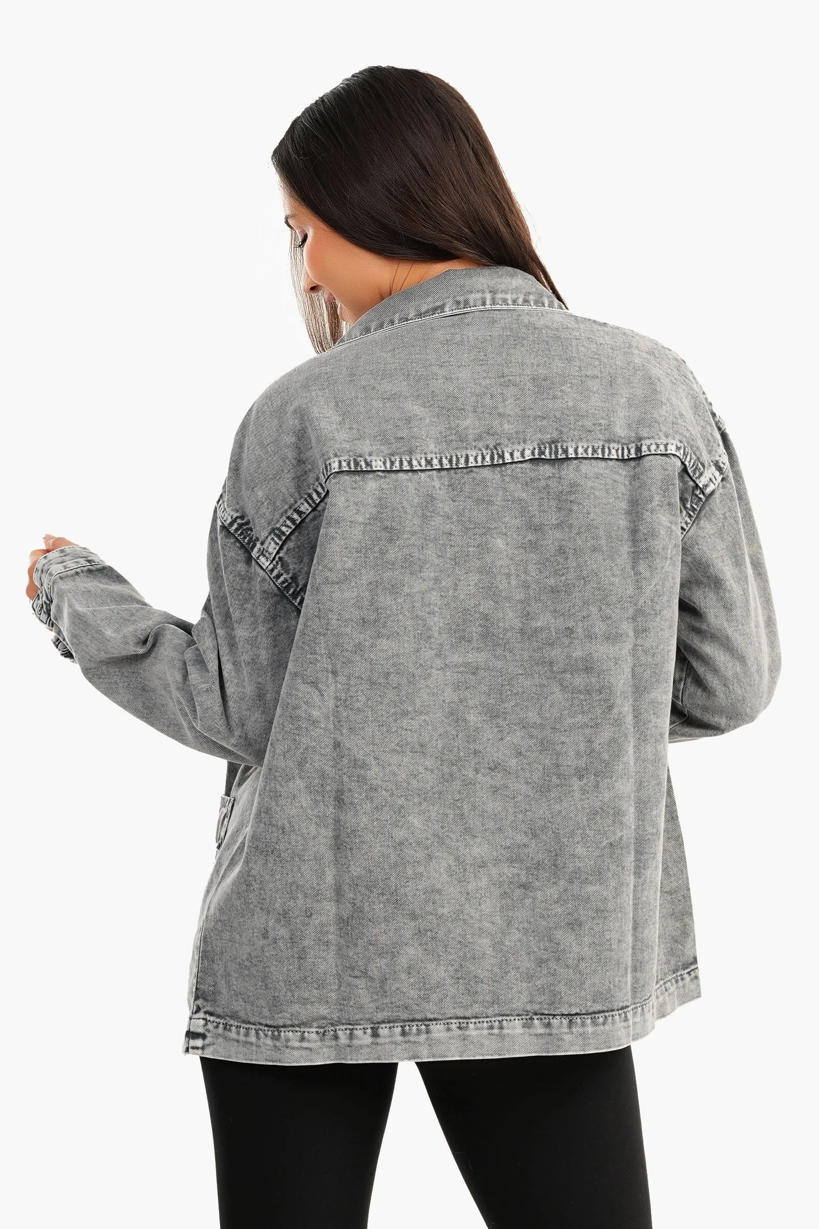 Denim Shirt with 4 Patched Pockets