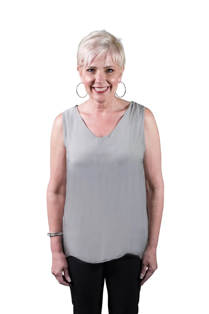 Dina Silk V-Neck Tank (BT204)