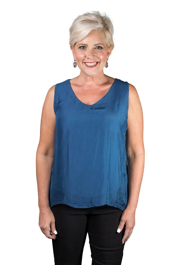 Dina Silk V-Neck Tank (BT204)