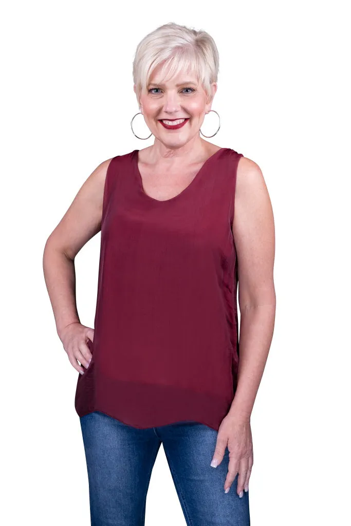 Dina Silk V-Neck Tank (BT204)