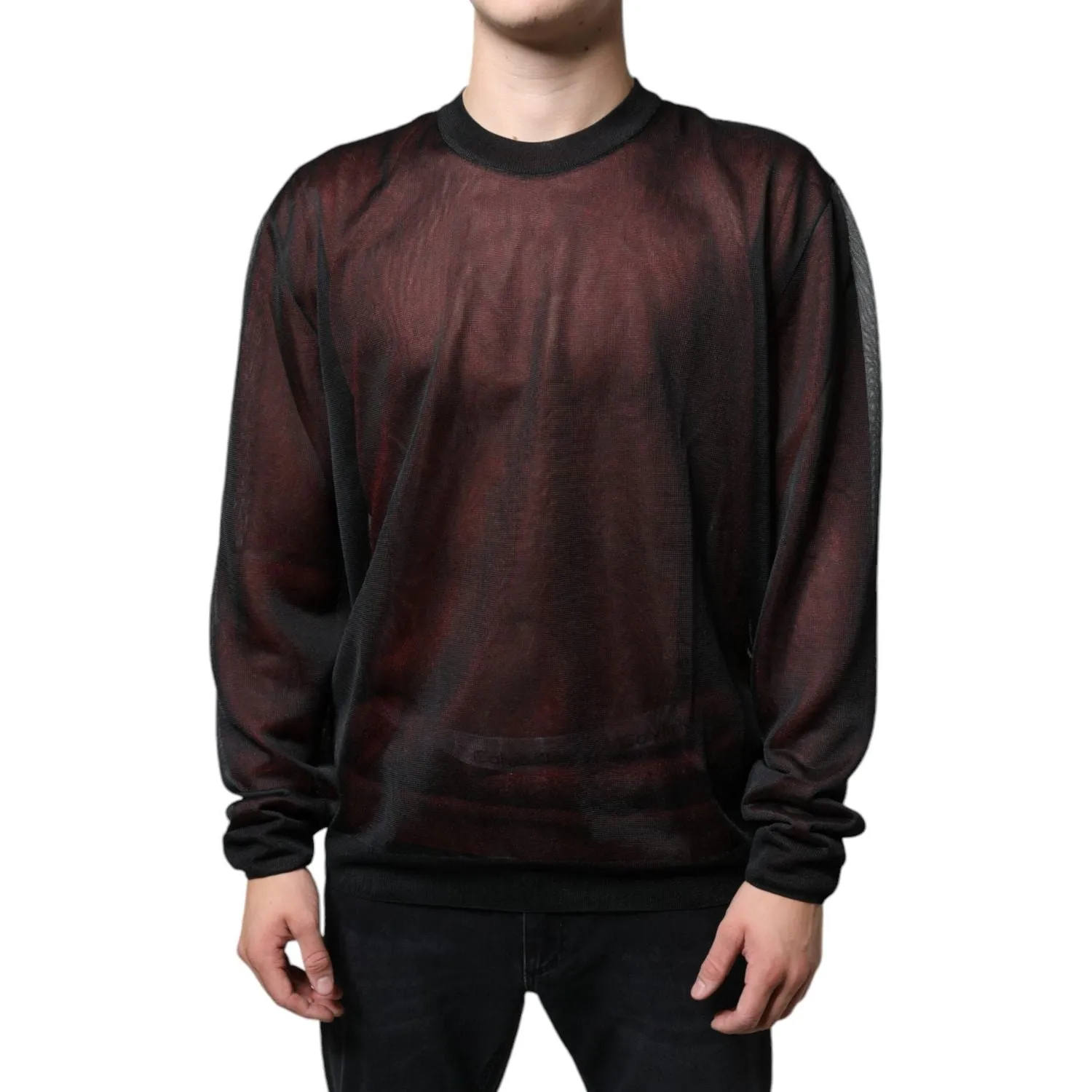 Dolce & Gabbana Brown Polyester Pullover Sweatshirt Sweater