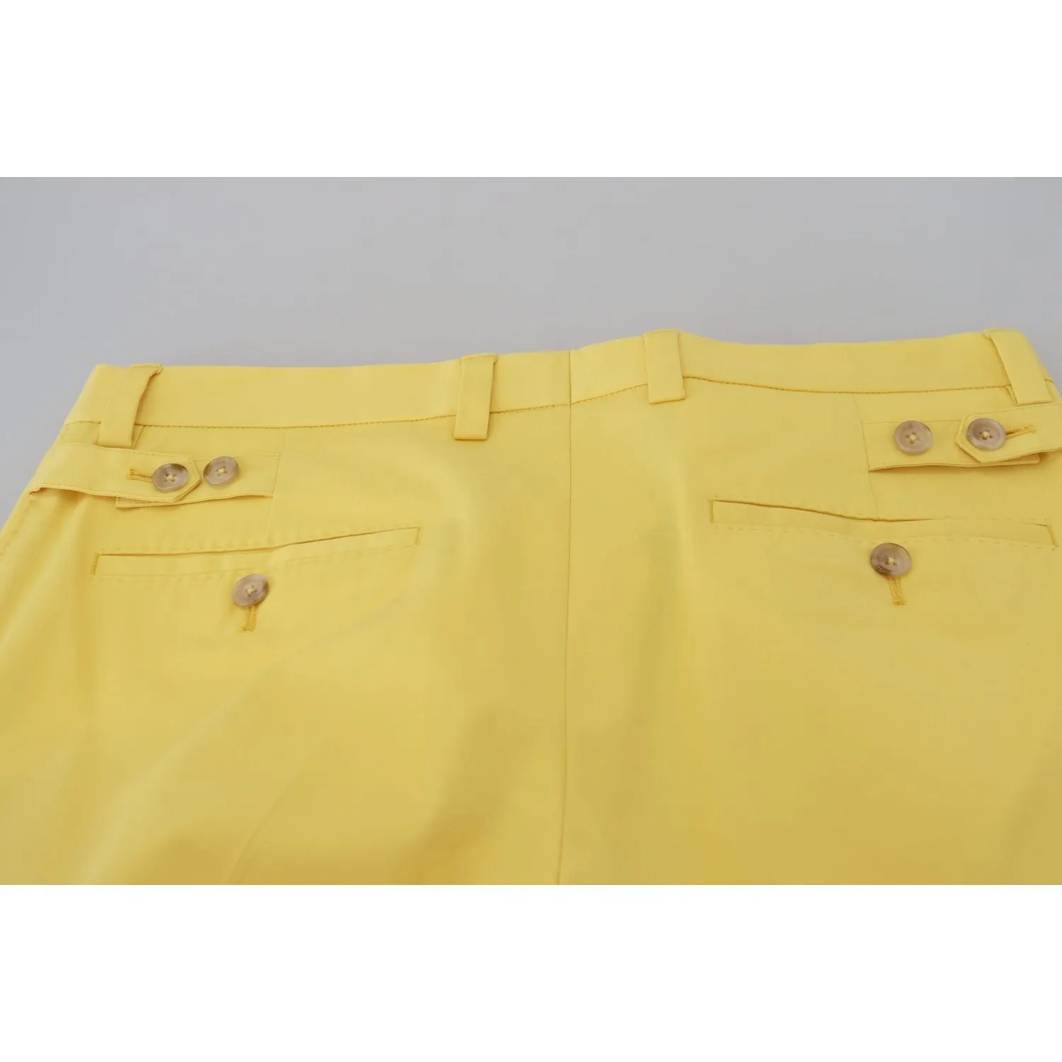 Dolce & Gabbana Sun-Kissed Yellow Cotton Trousers