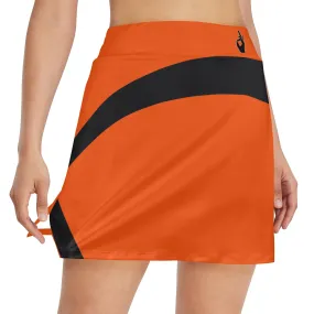 DTI Orange and Black Stripes Skirt with Pocket