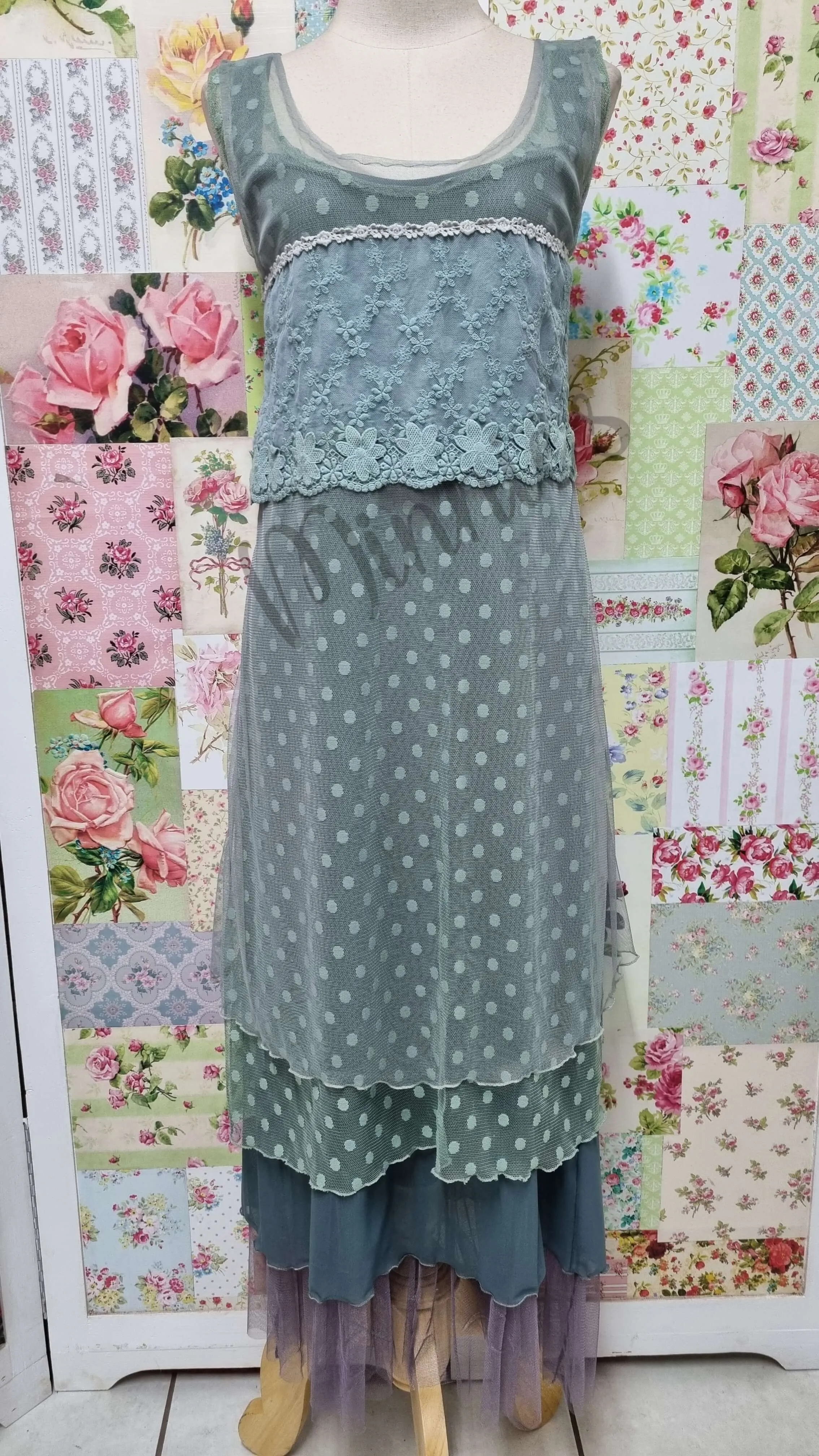 Duck Egg & Mauve 4-Piece Dress ML023