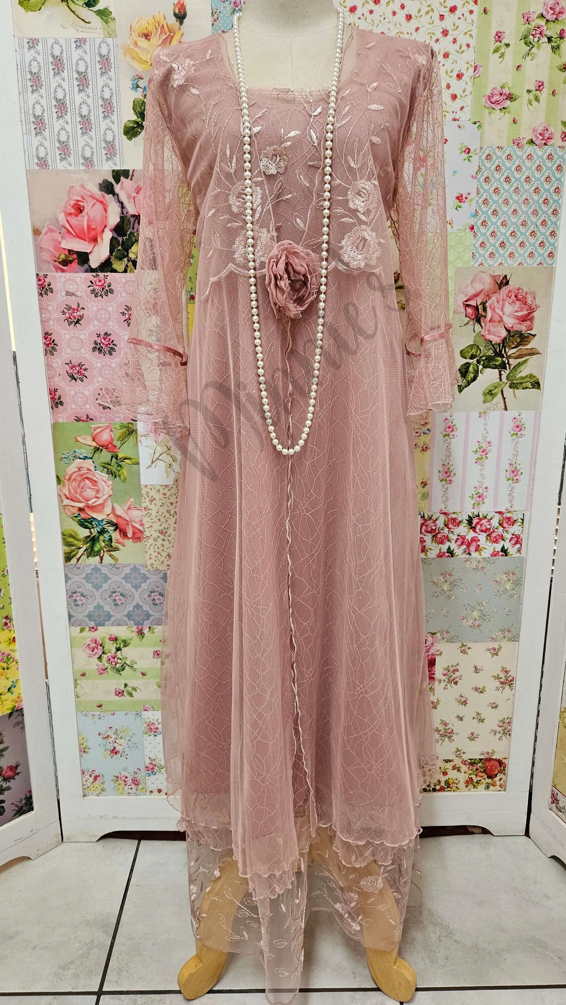 Dusty Pink 3-Piece Dress Set LR0605