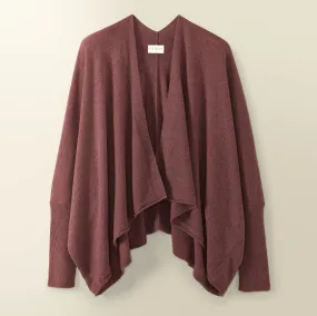 Eden Fine Merino Wrap Cardigan in Heather