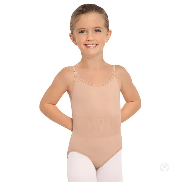 Eurotard 95706C Girls Euroskins Microfiber Camisole Leotard with Clear and Matching Straps