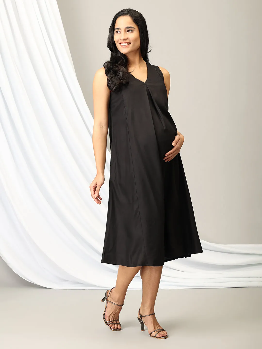 Fab in a Flash Maternity And Nursing Shacket Dress